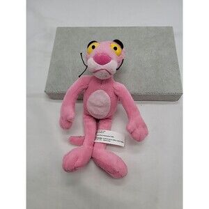 Plush Pink Panther 10” Posable Stuffed Animal Classic Cartoon Character